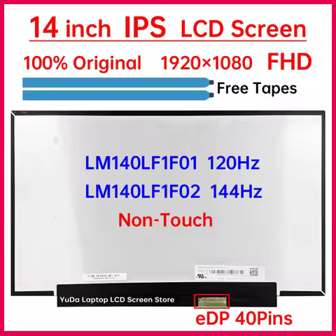 14 Inch 144Hz Laptop LCD Screen LM140LF1F02 LM140LF1F01 For ASUS ROG Zephyrus G14 GA401l GA401Q Disp