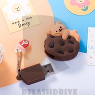 Silicone Personalized Cookie Bear Flash Drive USB 2.0 Thumb Drive Data Storage Flash Drive 1GB 2GB 4