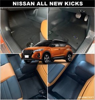 ยางปูพื้นรถยนต์ NISSAN KICKS พรมกระดุมเม็ดเล็ก นิสสัน คิกส์ เข้ารูป ตรงรุ่น (แบบ5ชิ้น)