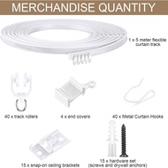 Wholesale 5m 10m 20m White Bendable Track Point Hook Set Ready Stock Supply BWX1