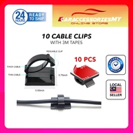 10PCS Cable Clip Plastic 3M tape Wire Cord Line Cable Clips Cable Management Wire Clamps Wire Wrap d