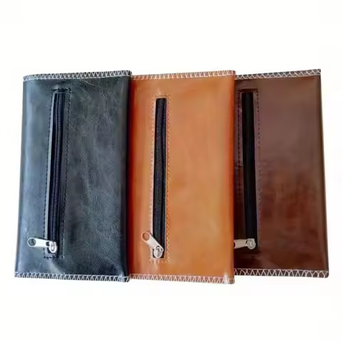 PU Leather Tobacco Pouch Bag Case Portable Cigarette Rolling Pipe Tobacco Case Wallet Bag Tip Paper 