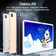POPULER Hot Sale 2022 Galaxy a8 tablet 5G baru 12GB + 512GB tablet