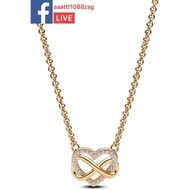 Sparkling Infinity Heart Statement Necklace