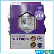 WD 2T WD20PURX 紫標 監控硬碟 64M 3.5吋  【119PC電腦維修站】彰化監控 彰師大附近