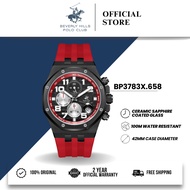 Beverly Hills Polo Club BHPC Jam Tangan Lelaki Men's Rubber Quartz Watch BP3783X