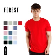 Forest Baju T Shirt Lelaki | Forest Premium Soft-Touch Silky Cotton Slim Fit Plain Tee T Shirt Men -