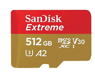 SanDisk - [R190/W130] 512GB Extreme V30 UHS-I U3 A2 MicroSDXC SDSQXA1-512G-GN6MN