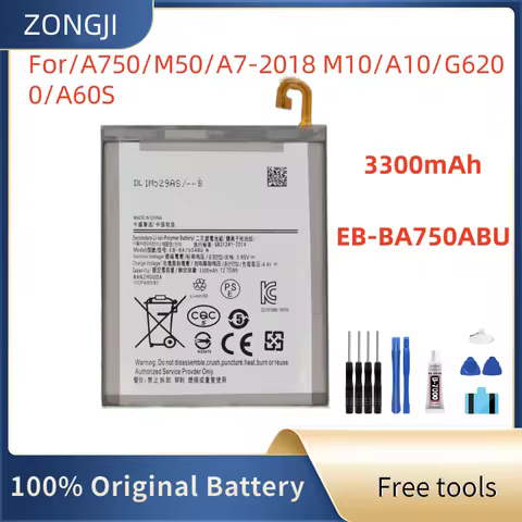 New Battery 3300mAh EB-BA750ABU Battery For Galaxy A10 A750 A7 2018 A105 Li ion Polymer Mobile Phone
