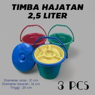 @ (3 PCS) 2.5L Plastic Bucket + Tight Lid Divider – Inner Divider, Suitable for Sale: 2.5 Gallon Buc