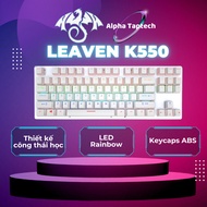 Leaven K550 hotswap Wired Mechanical Keyboard, blue switch, LED cyberpunk, Gaming, Working,