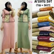 NEW ARSINTA SETELAN WANITA ROK DAN BLOUSE RAJUT IMPORT LD 100CM MODIS