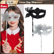Masquerade Mask Holding Stick Butterfly Half Face Mask Halloween Party Mask Evening Prom Carnivals
