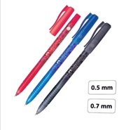 ปากกา Faber Castell ขนาดหัว 0.5 / 0.7   จำนวน 3 ด้าม 3 สี  สีน้ำเงิน/สีแดง/สีดำ