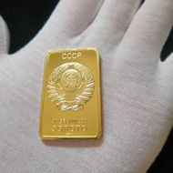เหรียญขายดีของเหรียญรัสเซียเหรียญรัสเซียของชำร่วยสหภาพโซเวียตแท่งทองคำรัสเซีย CCCP ทองแท่ง