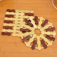 两元店cm圆形竹制镂空杯垫餐垫 竹编隔热垫碗垫Two Yuan Store cm Round Bamboo Hollow Coaster Placematxunshazhan62my20251012