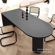 High-End Sense Scrubable Oil-Proof Curved Oval Island Table Mat Table Mat Tablecloth Solid Color Sem