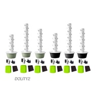 [Dolity2] Hydroponic Tower Hydroponics Growing System Kit High Yield Gardening Pots Accessories Vert