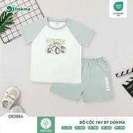 Dokma DB3864 boys'short sleeve set (9-36M) soft and cool viscose baby boy clothes