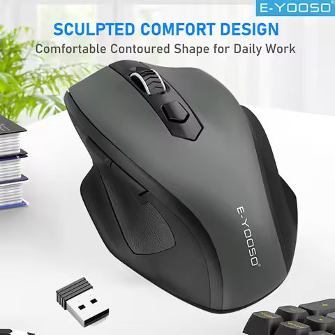 E-YOOSO 2.4G Wireless Mouse Portable Ergonomic Computer Mice Mouse For Office Gaming Mouse Laptop/iP