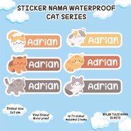 Waterproof Cat Theme Name STICKER