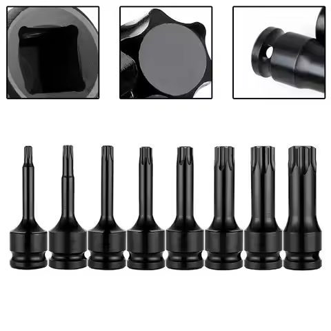1/2 Inch Torx Socket Adapter Drive Socket Wrench Adapter Head Auto Repaire Tools T20 T25 T27 T30 T35