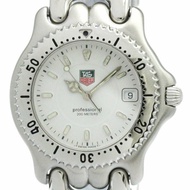 拋光 TAG HEUER Sel Professional 200M 鋼石英男錶 WG1112 BF574830