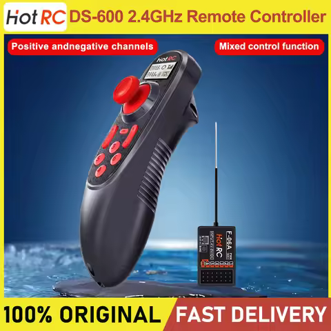 HOTRC DS-600 DS600 CH 2.4GHz FHSS Radio System Transmitter Remote Controller PWM GFSK 6CH F-06A Rece
