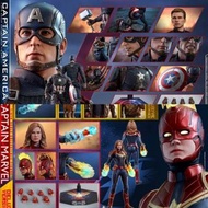 至平清貨價 全新 Hot Toys 1/6  Avengers MMS536 Captain America Chris Evans & Captain Marvel 兩個套裝
