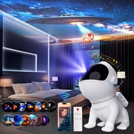 Qimedo Galaxy Projector with Bluetooth Music Remote Control Star Night Light 4K HD Rotating for Hari