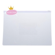 White Clear Size A5 Paper Slider Zip Closure Folders Files Bags 20 Pcs