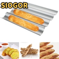 SIOGOR Baguette Baking Tray, Waves 2/4 Grooves Baguette Mold,  Baking Tool Bakeware Nonstick Baguett