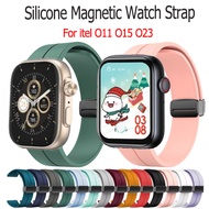 Beiziye Magnetic Buckle Silicone Strap For itel O11 O15  O23 Smart Watch Watchband Replacement Brace