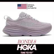 【100% authentic】Hoka Bondi 8 Lilac Marble running Shoes for Men Sneakers