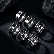 cicin lelaki cicin cincin lelaki Huayue Amazon Antique Stainless Steel Cross Corrosion Black Ring Ma