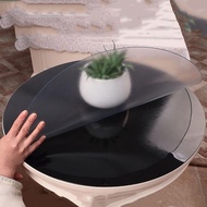 (1.0mm PVC Tablecloth) Waterproof pvc table mat table Clear Protective Round Table Pad Cover Protect