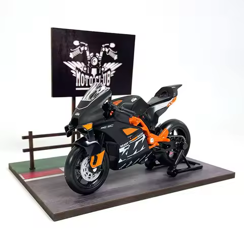 Welly 1:18 Ktm Rc 8c 8 C Simulation Alloy Motorcycle Model With Scene Base Background Motorcycle Clu
