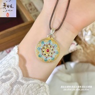 Lin Dasheng Jewelry Sterling Silver Pendant Pure Silver 9999 New Medium Sterling Silver Pendant Enam