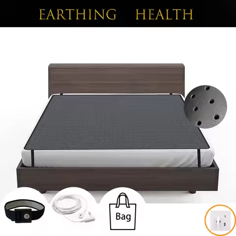 Premium Earthing Sheet Earthing Bed Sheet Premium Ground Therapy Mats for Sleep Breathable Conductiv