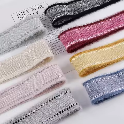 10 Yards 100 Yards 25MM 40MM Cowboy Plush Selvedge Edge Ribbon Lace Hair Bows DIY Crafts Handmade Ga
