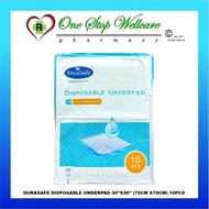 DURASAFE DISPOSABLE UNDERPAD 30''X30'' (75CM X75CM) 10PCS