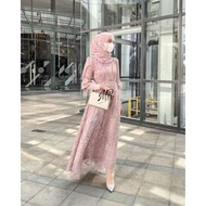 Gamis Brukat Wanita 2021 2022 Baju Pesta Kondangan Elegan