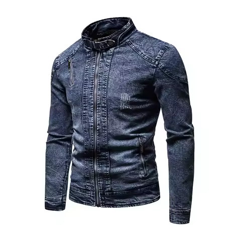 Fashion Brand Jean Jackets for Men Outerwear Warm Denim Coats Men Retro Style Slim Fit Winter Thicke