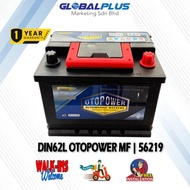 (Delivery & Installation @ Own Pickup) Otopower DIN62L - 56219 Mf Battery Car Battery for Proton X50