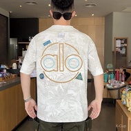 ALO American-style trendy brand short-sleeve shirt with heavy embroidery letters T Shirts for women 