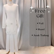 (BUY1FREE3) BAJU KURUNG WIDURI [BAJU PENGANTIN,TUNANG, KAHWIN, BAJU KURUNG PUTIH]