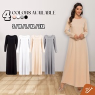 McJoden - MARCIA Inner Jubah Abaya / Long Inner / Kaftan / Muslimah Long Inner Dress Super Soft & Co