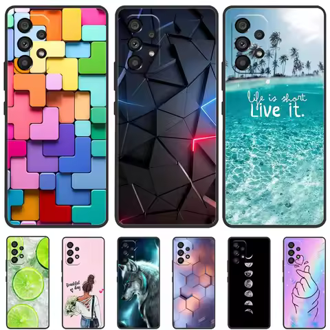 For Samsung A73 5G Case A53 A33 Black Bumper Cases for Samsung Galaxy A33 5G Cover A73 2022 Silicone