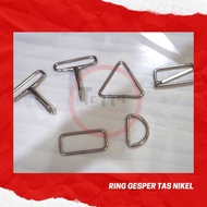Ring Jalan Ring Gesper Tas Rol Nikel Ring D Ring Segitiga Cantolan Persegi Panjang