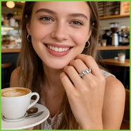 Angel Ring with Card Kids Footprint Women Ring Jewelry for Mom for Parents Travel Holiday Dating Com
